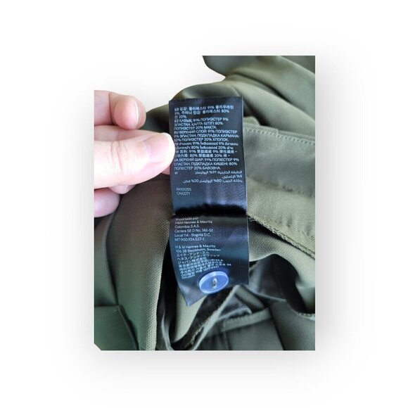 Belted Wide-Leg Palazzo Pants in Olive by H&M - Picture 6 of 11